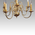 Pair of Dutch brass chandeliers - Image 2