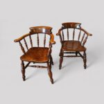 Pair of Edwardian captains chairs - Image 4