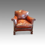 Pair of Edwardian leather club armchairs Now Sold - Image 2