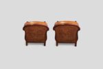 Pair of Edwardian leather club chairs - Image 5