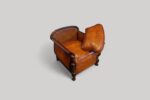 Pair of Edwardian leather club chairs - Image 4