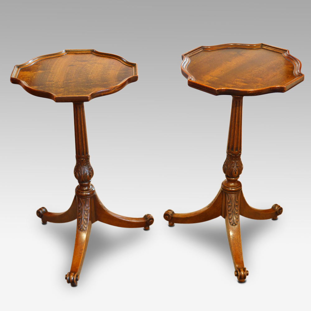 Pair-of-Edwardian-mahogany-wine-tables.jpg Pair of Edwardian mahogany wine tables - Image 1
