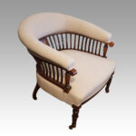 Pair of Edwardian tub chairs - Image 3