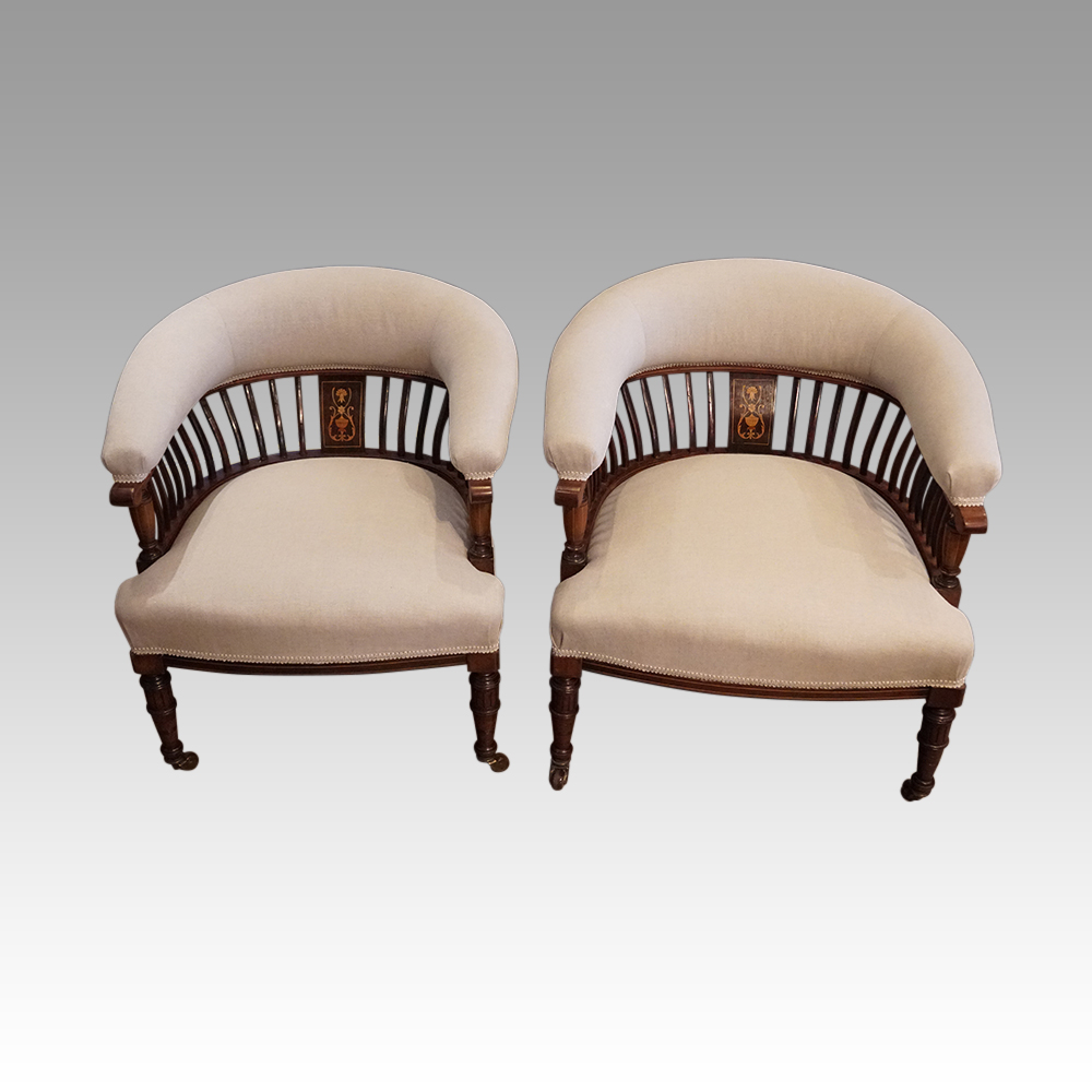 Pair-of-Edwardian-tub-chairs.jpg Pair of Edwardian tub chairs - Image 1