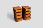 Pair of Edwardian walnut bedside chests - Image 2