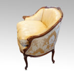 Pair of Edwardian walnut small sofas - Image 4