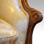 Pair of Edwardian walnut small sofas - Image 9