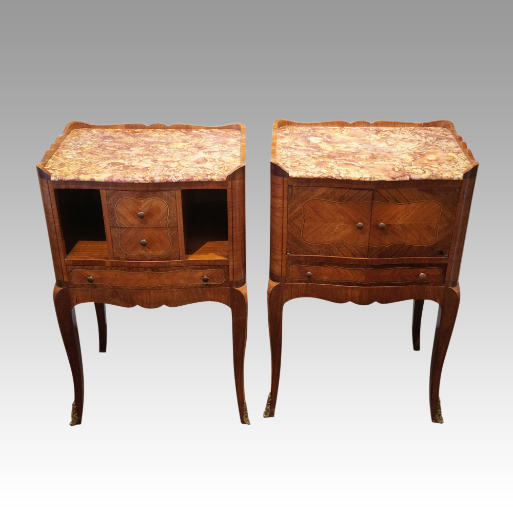 Pair-of-French-bedside-cabinets-3.jpg Pair of French bedside cabinets - Image 1