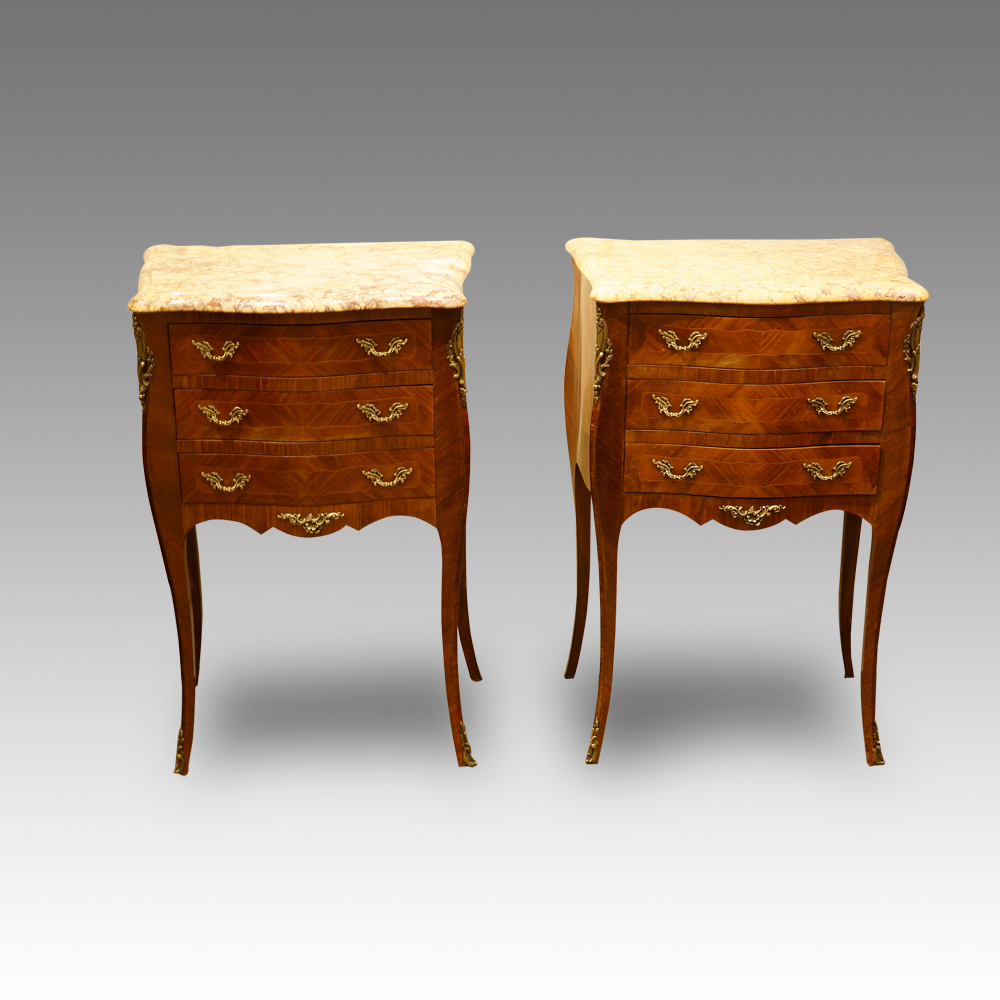 Pair-of-French-walnut-bedside-cabinets.jpg Pair of French walnut bedside cabinets - Image 1
