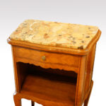 Pair of French walnut and kingwood inlaid marble top bedside cabinets - Image 10