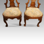 Pair of George I walnut style side chairs - Image 7