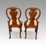 Pair of George I walnut style side chairs - Image 4