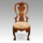 Pair of George I walnut style side chairs - Image 2