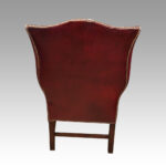 Pair of George VI leather wing chairs - Image 6