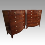 Pair of Georgian bow chests of drawers - Image 2