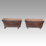 Pair of Georgian style flower troughs