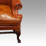 Pair of Georgian style leather wing chairs - Image 11