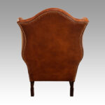 Pair of Georgian style leather wing chairs - Image 8