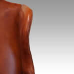 Pair of Georgian style leather wing chairs - Image 7