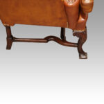 Pair of Georgian style leather wing chairs - Image 5
