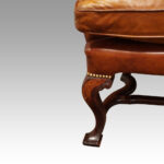 Pair of Georgian style leather wing chairs - Image 3