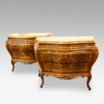 Pair of fine inlaid walnut Italian commodes