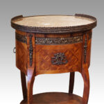 Pair of Continental parquetry oval cabinets - Image 3