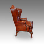 Pair of Queen Anne style walnut wing-chairs - Image 3