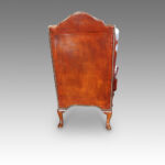 Pair of Queen Anne style walnut wing-chairs - Image 4