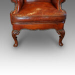 Pair of Queen Anne style walnut wing-chairs - Image 7