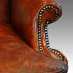 Pair of Queen Anne style walnut wing-chairs - Image 9