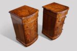 Pair of Victorian burr walnut bedside chests - Image 9