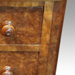 Pair of Victorian burr walnut bedside chests - Image 7