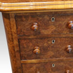 Pair of Victorian burr walnut bedside chests - Image 6