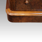 Pair of Victorian burr walnut bedside chests - Image 5