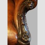 Pair of Victorian Button Back Leather Reading Chairs with Rosewood Arms & Legs - Image 5