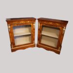 Pair of Victorian inlaid pier cabinets - Image 2