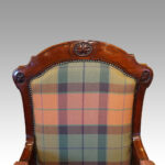 Pair of Victorian mahogany easy armchairs - Image 4