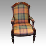 Pair of Victorian mahogany easy armchairs - Image 7
