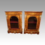 Pair of Victorian walnut pier cabinets - Image 2