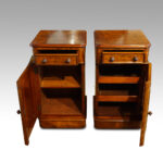 Pair of Victorian walnut bedside cabinets - Image 2