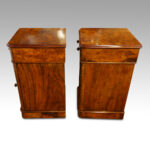Pair of Victorian walnut bedside cabinets - Image 7