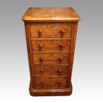Pair of Victorian walnut bedside chests - Image 8