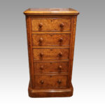 Pair of Victorian walnut bedside chests - Image 7