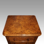 Pair of Victorian walnut bedside chests - Image 2