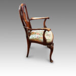 Pair of Walnut George I style armchairs - Image 8