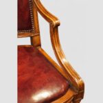 Pair of Edwardian walnut desk chairs - Image 2