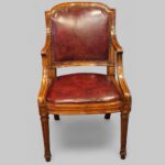 Pair of Edwardian walnut desk chairs - Image 3