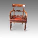 Pair of 19thc. mahogany  arm-chairs - Image 2