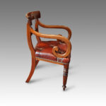 Pair of 19thc. mahogany  arm-chairs - Image 3